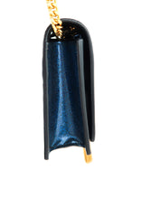 Load image into Gallery viewer, Saint Laurent Kate Wallet on a Chain Navy Glitter