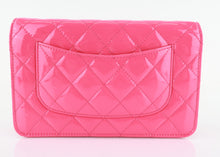 Load image into Gallery viewer, Chanel Patent Leather Wallet on a Chain Hot Pink