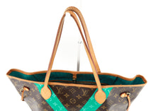 Load image into Gallery viewer, Louis Vuitton Monogram Neverfull MM Turquoise Full Set