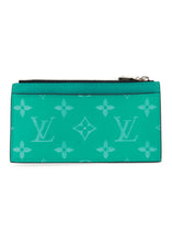 Load image into Gallery viewer, Louis Vuitton Taigarama Coin Card Turquoise