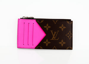 Louis Vuitton Monogram Coin Card Pink