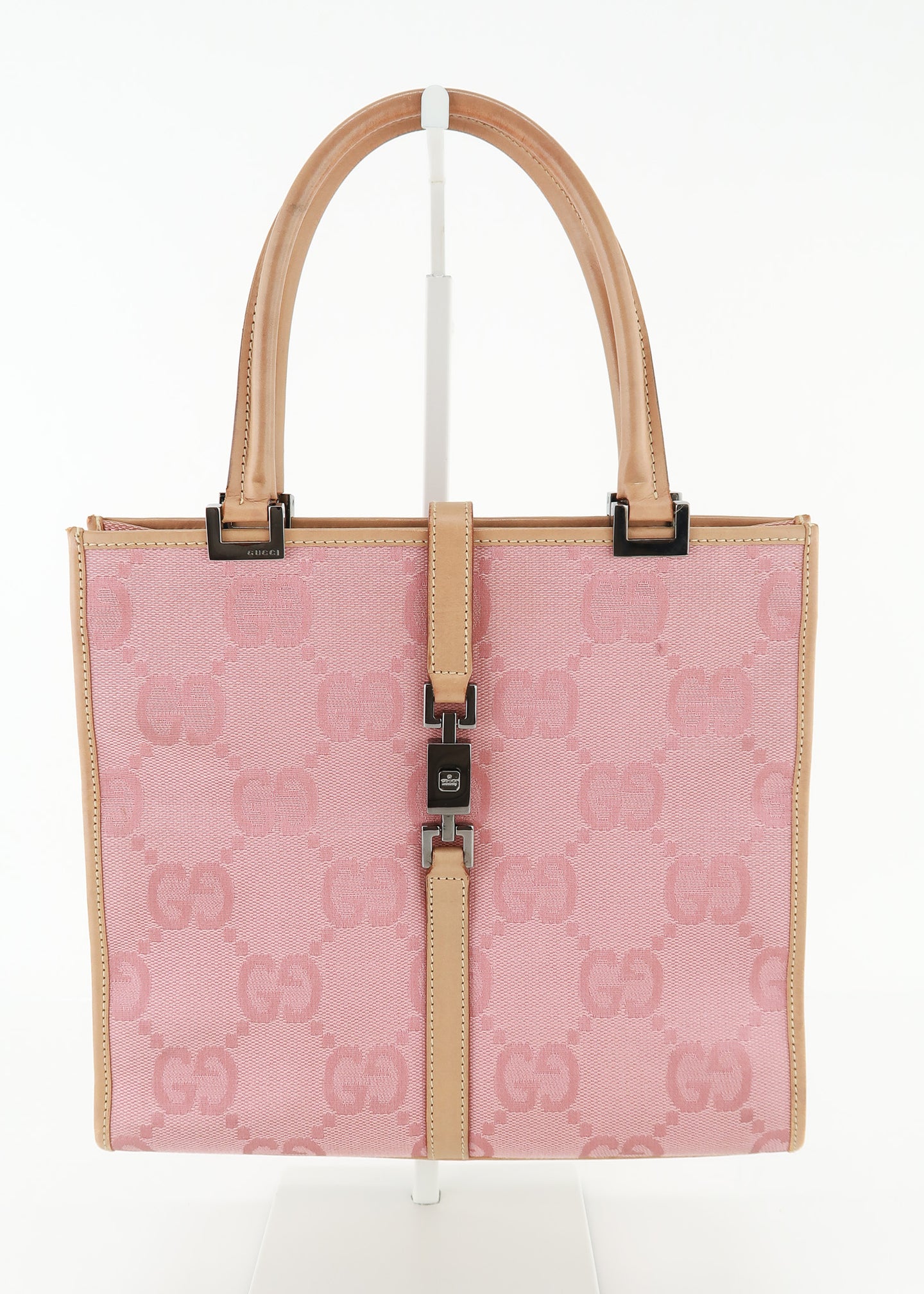 Gucci Jumbo Monogram Jackie Tote Pink
