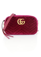 Load image into Gallery viewer, Gucci Marmont Small Velvet Magenta