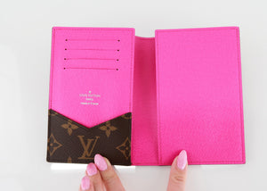 Louis Vuitton Colormania Monogram Passport Holder Pink