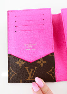 Louis Vuitton Colormania Monogram Passport Holder Pink