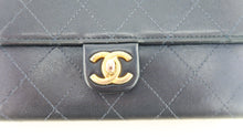 Load image into Gallery viewer, Chanel Lambskin Pearl Wallet on Chain Navy