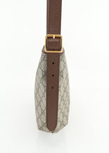 Load image into Gallery viewer, Gucci Supreme Canvas Half Moon Hobo Bag