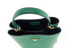 Load image into Gallery viewer, Prada Saffiano Small Panier Bucket Green