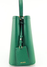 Load image into Gallery viewer, Prada Saffiano Small Panier Bucket Green
