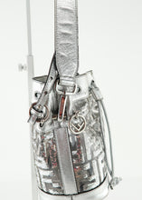 Load image into Gallery viewer, Fendi Mini Silver Sequin Zucca Bucket Bag