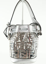 Load image into Gallery viewer, Fendi Mini Silver Sequin Zucca Bucket Bag