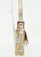 Load image into Gallery viewer, Fendi Metallic Zucca Baguette Gold Silver