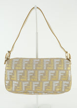 Load image into Gallery viewer, Fendi Metallic Zucca Baguette Gold Silver