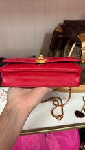 Load image into Gallery viewer, Chanel Lambskin Quilted Coco Love Wallet on Chain Red