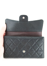 Load image into Gallery viewer, Chanel Caviar Quilted Long Wallet Black