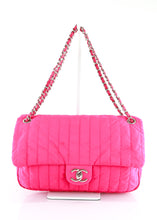 Load image into Gallery viewer, Chanel Jumbo Quilted Nylon Flap Pink