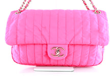 Load image into Gallery viewer, Chanel Jumbo Quilted Nylon Flap Pink