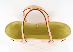 Louis Vuitton Giant Damier Neverfull MM Pink Yellow