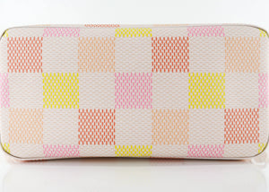 Louis Vuitton Giant Damier Neverfull MM Pink Yellow