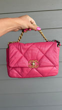 Load image into Gallery viewer, Chanel 19 Lambskin Quilted Medium Flap Pink