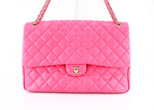 Load image into Gallery viewer, Chanel Caviar Quilted XXL Travel Flap Bag Dark Pink