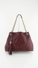 Load image into Gallery viewer, Gucci Calfskin Soho Tote Burgundy