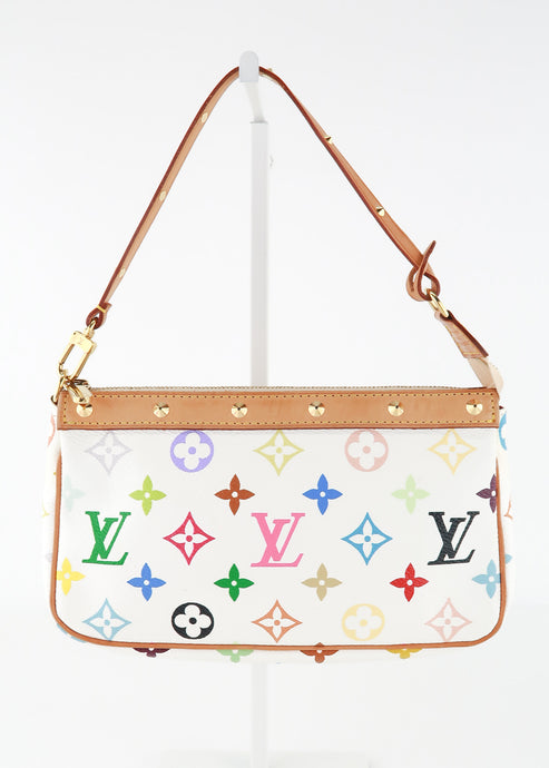Louis Vuitton Multicolor White Monogram Pochette Accessories