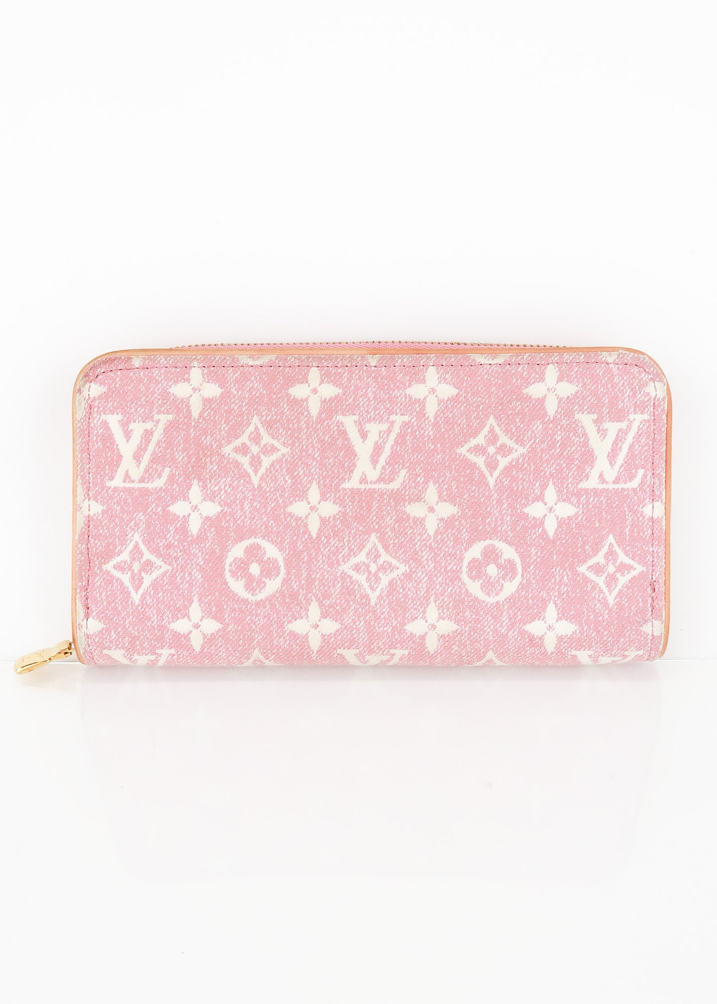 Louis Vuitton Monogram Denim Zippy Pink