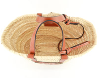 Load image into Gallery viewer, Celine Palm Leaves Calfskin Triomphe Nano Panier Tan
