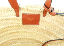 Load image into Gallery viewer, Celine Palm Leaves Calfskin Triomphe Nano Panier Tan