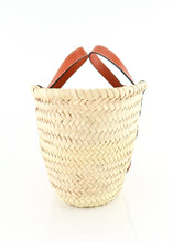 Load image into Gallery viewer, Celine Palm Leaves Calfskin Triomphe Nano Panier Tan