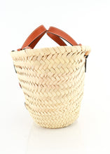 Load image into Gallery viewer, Celine Palm Leaves Calfskin Triomphe Nano Panier Tan