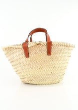Load image into Gallery viewer, Celine Palm Leaves Calfskin Triomphe Nano Panier Tan