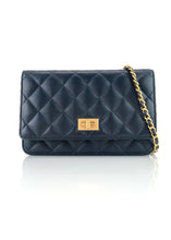 Load image into Gallery viewer, Chanel 2.55 Reissue Calfskin Wallet on a Chain Navy