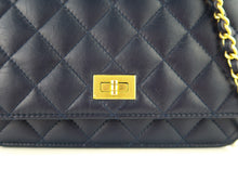 Load image into Gallery viewer, Chanel 2.55 Reissue Calfskin Wallet on a Chain Navy