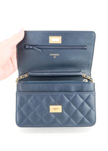 Load image into Gallery viewer, Chanel 2.55 Reissue Calfskin Wallet on a Chain Navy