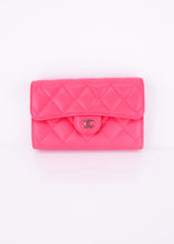 Load image into Gallery viewer, Chanel Caviar Trifold Wallet Pink