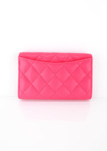 Chanel Caviar Trifold Wallet Pink