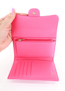 Chanel Caviar Trifold Wallet Pink