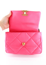 Load image into Gallery viewer, Chanel 19 Quilted Goatskin Medium Pink