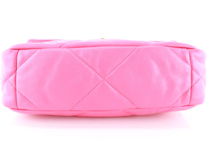 Chanel 19 Quilted Goatskin Medium Pink