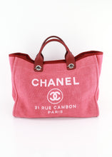 Load image into Gallery viewer, Chanel Large Canvas Deauville Tote Red