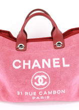 Load image into Gallery viewer, Chanel Large Canvas Deauville Tote Red