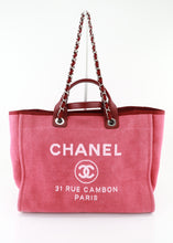 Load image into Gallery viewer, Chanel Large Canvas Deauville Tote Red