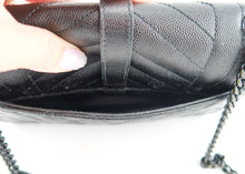 Load image into Gallery viewer, Saint Laurent  Envelope Small Bag In Mix Matelassé Grain De Poudre Black
