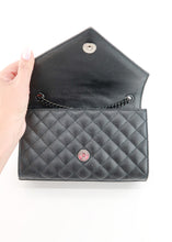Load image into Gallery viewer, Saint Laurent  Envelope Small Bag In Mix Matelassé Grain De Poudre Black
