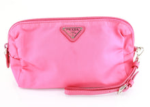 Load image into Gallery viewer, Prada Nylong Wristlet Saffiano Leather Pink