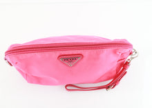 Load image into Gallery viewer, Prada Nylong Wristlet Saffiano Leather Pink