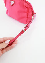 Load image into Gallery viewer, Prada Nylong Wristlet Saffiano Leather Pink