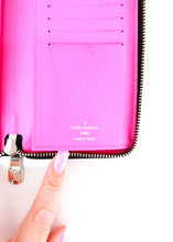 Load image into Gallery viewer, Louis Vuitton Taigarama Pink Zippy Wallet